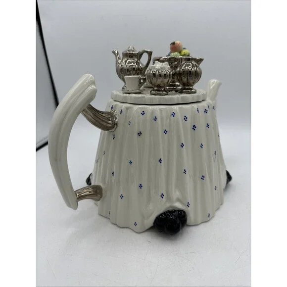 Paul Cardew Teapot Victorian Silver Service Porcelain Retired - Picture 8 of 16